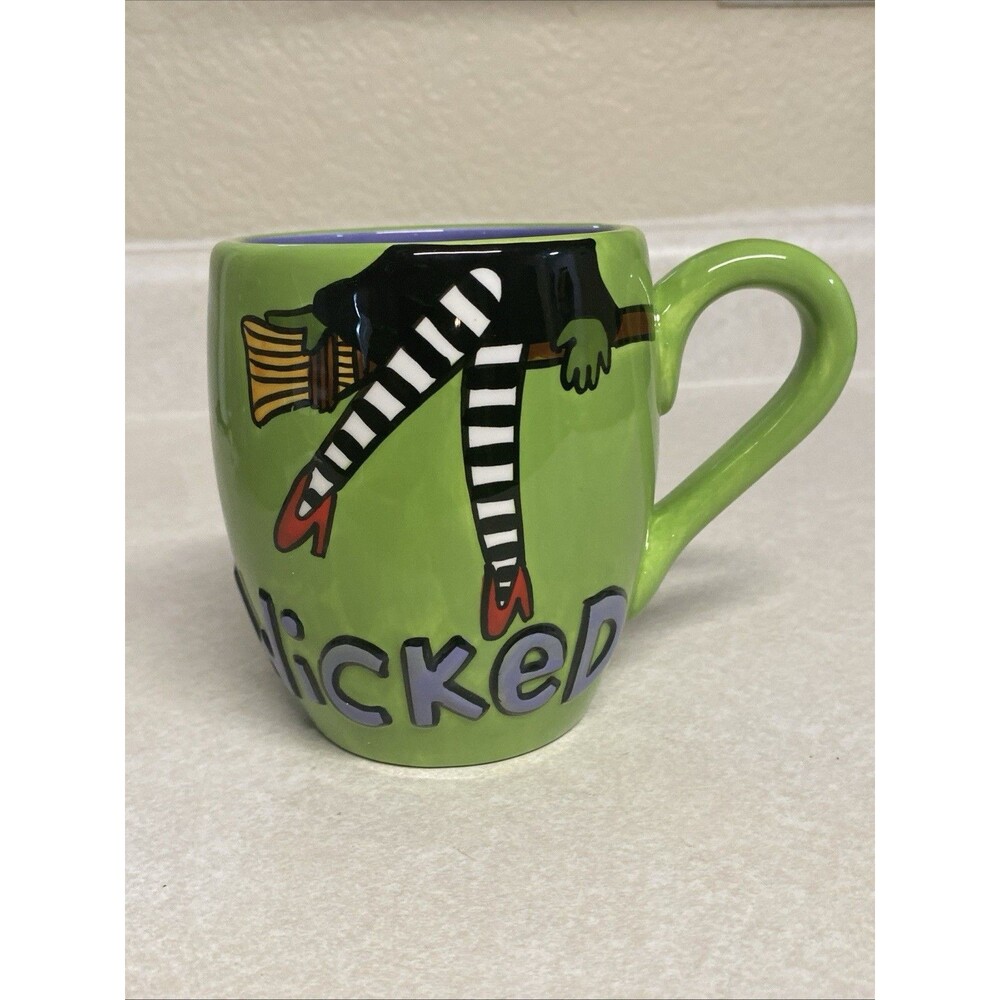 Hand Painted Wicked Mug, Lorrie Veasey Design,  Our Name is Mud Brand
